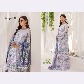 UNSTICHED 3PS EMBROIDERED LAWN